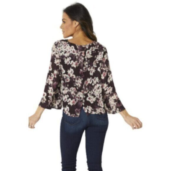 NWT Cupcakes and Cashmere | Women's Jerrin Floral-Print Blouse Size Medium - Picture 2 of 14